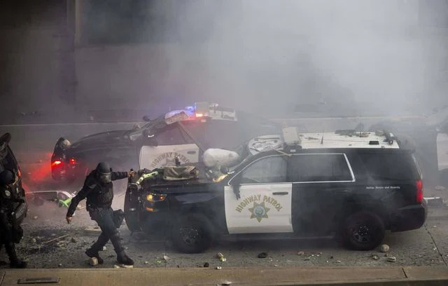 Manifestation à Los Angeles contre la politique migratoire de Trump